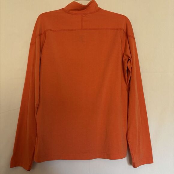 STIO Men's Sweater 1/4 Zip Pullover Lightweight Thumbholes Orange Size Medium - Picture 8 of 16